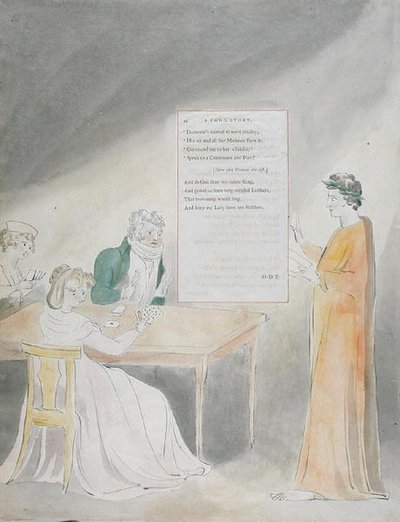 Design 34 for A Long Story in The Poems of Thomas Gray, Published 1797-98 by William Blake